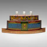 KéKé Cribbs, House of Mouse, 2002, painted glass, patinated copper, wood, glazed earthenware