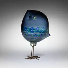 Alessandro Pianon, Pulcini, c. 1963, internally decorated glass, murrine, copper