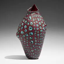 Tsuchida Yasuhiko, Murrine vessel, 2001, fused glass murrine