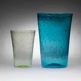 Soffiato vases, set of two by Vittorio Zecchin, c. 1925, soffiato glass with controlled air bubbles, sold Feb 2025