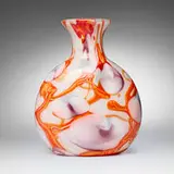 attribution Fratelli Toso, Vase, c. 1930, internally decorated glass