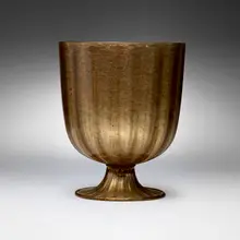 Ercole Barovier, Aventurine vase, c. 1925, aventurine glass with applied foot