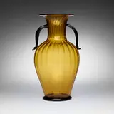 Soffiato vase by Vetreria Artistica Nason & attribution Maschio, c. 1935, soffiato glass with applied details, sold Feb 2025