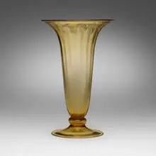 Soffiato vase by Murano, c. 1930, soffiato glass, sold Feb 2025