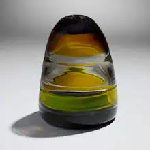 Sasso vase by Luciano Gaspari, c. 1960, fused glass, sold Feb 2025