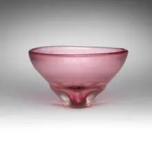 Corroso bowl, model 4107 by Carlo Scarpa, 1936, corroso glass, sold Feb 2025