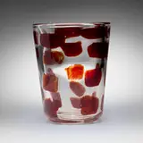 attribution Fratelli Toso, Con Macchie vase, c. 1955, internally decorated glass