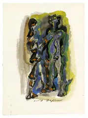 André Masson, Ohne Titel, Aquarell und Tusche auf Velin (aus einem Skizzenblock)