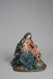 Neapel, Madonna mit Kind und Johannesknabe. 18. Jahrhundert, Terrakotta, farbig gefaßt. 36,5 cm (14 ⅜ in.)