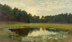Paul Vorgang, Märkische Landschaft, Öl auf Leinwand