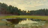 Paul Vorgang, Märkische Landschaft, Öl auf Leinwand