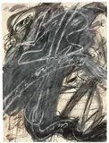 Walter Stöhrer, Ohne Titel, 1977, Farbkreide, Aquarell und Bleistift auf Papier