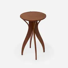 Michael Hurwitz, Small Round Side Table, c. 2000, Peruvian mahogany