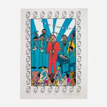 Faith Ringgold, Wynton's Tune, 2004, screenprint in colors