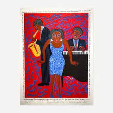 Faith Ringgold, Mama Can Sing You Put the Devil in Me, 2004, serigraph in colors