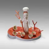 Patti Warashina, Walking on Eggshells Sake Set from the Drunken Power Series
