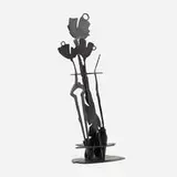 Albert Paley, Fabricated fireplace tools, 1996, forged and fabricated steel with a blackened finish