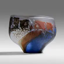 Stanislaw Borowski, Faces, 1989, hand-blown and acid-etched glass
