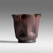 Vase by George E. Ohr, 1898-1910, glazed earthenware, sold May 2021