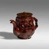 George E. Ohr, Teapot, 1895-96, glazed earthenware