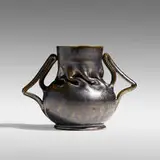 Vase by George E. Ohr, 1898-1910, glazed earthenware, sold May 2021