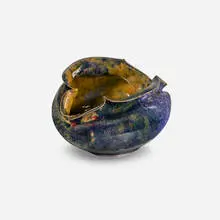 Vase by George E. Ohr, 1895-96, glazed earthenware, sold May 2021