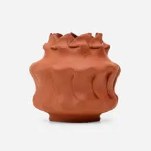 Vase by George E. Ohr, 1906, bisque earthenware, sold May 2021