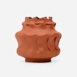 Vase by George E. Ohr, 1906, bisque earthenware, sold May 2021