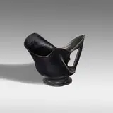 Exceptional pitcher by George E. Ohr, 1897-1900, glazed terracotta, sold May 2021