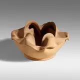 Vase by George E. Ohr, 1898-1910, bisque earthenware, sold May 2021