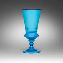 Murano, Chalice, c. 1930, incamiciato glass with applied details