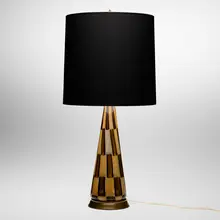 Ercole Barovier, Pezzato table lamp, 1956, glass, brass