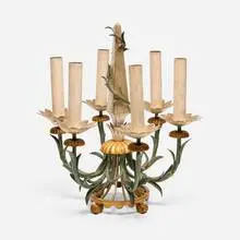 Gilbert Poillerat, Candelabrum, c. 1945, patinated and gilt metal