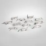 Édouard-Marcel Sandoz, Gallia animalier figural knife rests, set of twelve, c. 1930, silver-plated metal