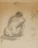 Raphael Soyer, Studies of a mother and infant; Standing Figure; Studies of Women in posterior and profile view (a group of three)