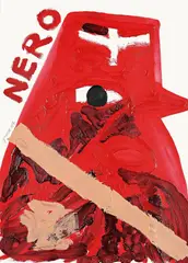 Nero by Jonathan Meese, 2007, Acryl auf leicht genarbtem Papier, sold May 2014