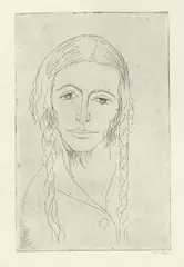 Eva by Emil Nolde, 1923, Radierung auf Velin, sold Jun 2016