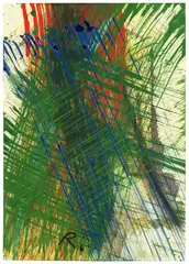 Ohne Titel by Arnulf Rainer, 2002, Acryl über Laserdruck auf Papier, sold Nov 2015