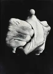 Ketty La Rocca, Hände, 1975, Tuschfeder über Photographie