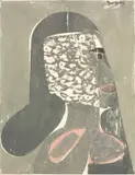 HAP Grieshaber, Portrait eines Fräuleins