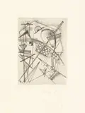Wassily Kandinsky, Radierung für die ,Deutsche Kunstgemeinschaft‘, 1926, Kaltnadel auf Velin