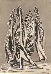 Hans Uhlmann, Ohne Titel, 1948, Tusche auf Velin