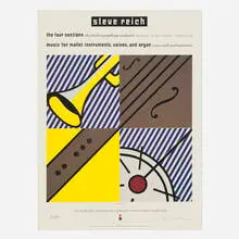 Roy Lichtenstein, Steve Reich, "The Four Sections" (Promotional Poster), 1991, offset lithograph in colors