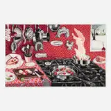 Nikki Maloof, The Red Interior (View From My Studio), 2021, archival pigment print
