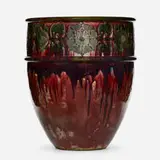 Auguste Delaherche, Rare and Early floor vase, c. 1890, oxblood glazed stoneware