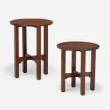 Tea tables, models 603 and 604 by Gustav Stickley, 1912-16, oak, sold May 2021