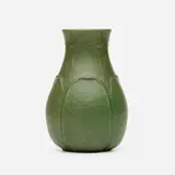 Vase by Grueby Faience Company, 1898-1910, glazed earthenware, sold May 2021