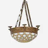 Fulper Pottery, Rare Vasekraft Renaissance chandelier