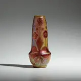 Amédée de Caranza, Lustre vase, c. 1900, acid-etched and iridized cameo glass