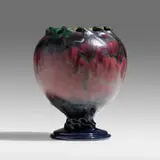 Exceptional and Large coupe by George E. Ohr, 1897-1900, glazed earthenware, sold May 2021
